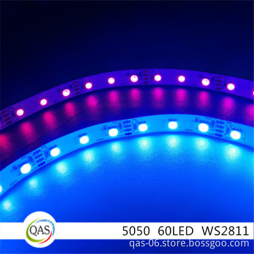 WS2811 RGB 12V 60led/m 5050 Color changing led strip magic digital dream color flex tape